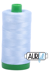Aurifil Mako 40wt 2-ply Cotton 1000 m 1094 yd. spool - 2710 Light Robins Egg